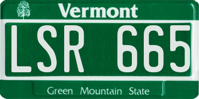 VT license plate LSR665