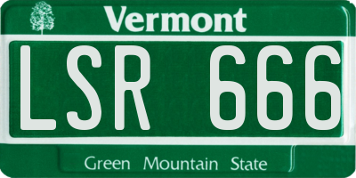 VT license plate LSR666