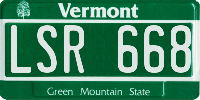 VT license plate LSR668