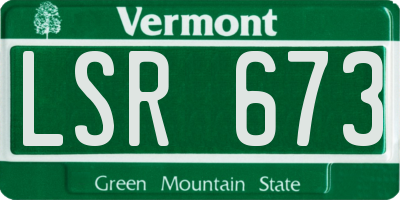 VT license plate LSR673