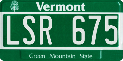 VT license plate LSR675
