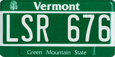 VT license plate LSR676