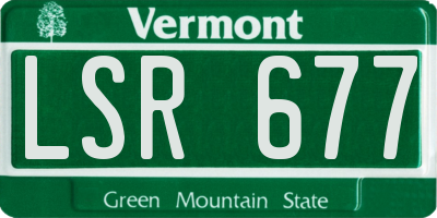 VT license plate LSR677