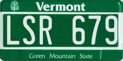 VT license plate LSR679