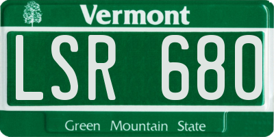 VT license plate LSR680