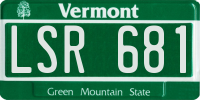 VT license plate LSR681