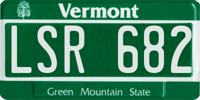 VT license plate LSR682