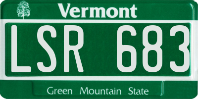 VT license plate LSR683