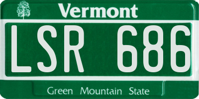 VT license plate LSR686