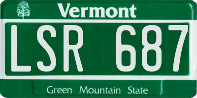 VT license plate LSR687