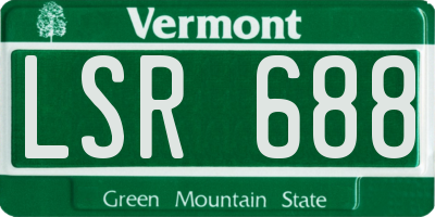 VT license plate LSR688