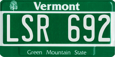VT license plate LSR692