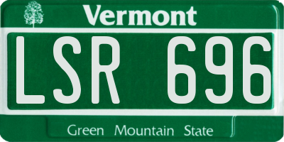 VT license plate LSR696
