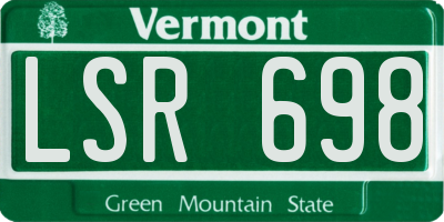 VT license plate LSR698