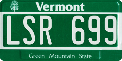VT license plate LSR699