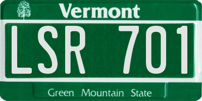 VT license plate LSR701