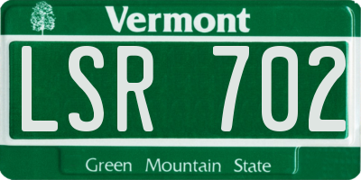 VT license plate LSR702