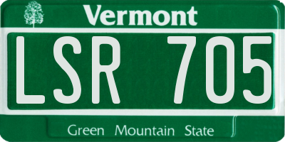 VT license plate LSR705