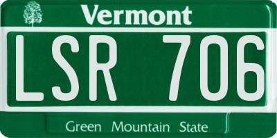 VT license plate LSR706