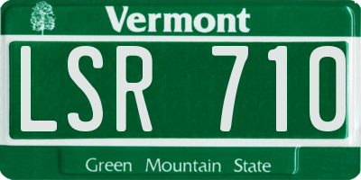 VT license plate LSR710