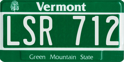 VT license plate LSR712
