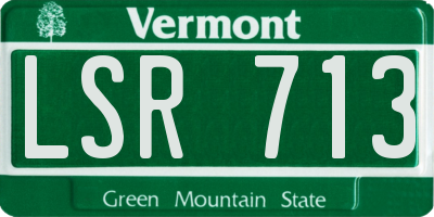 VT license plate LSR713