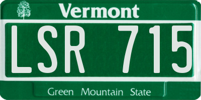 VT license plate LSR715