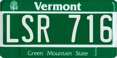 VT license plate LSR716