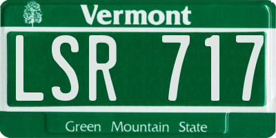VT license plate LSR717