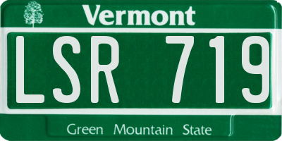 VT license plate LSR719