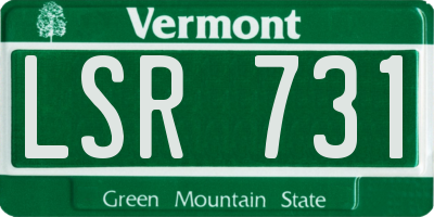 VT license plate LSR731
