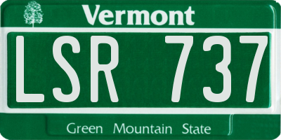 VT license plate LSR737