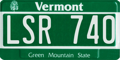 VT license plate LSR740