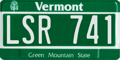 VT license plate LSR741