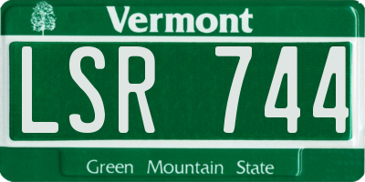 VT license plate LSR744