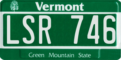 VT license plate LSR746