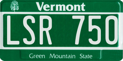 VT license plate LSR750