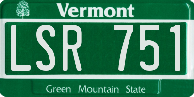 VT license plate LSR751