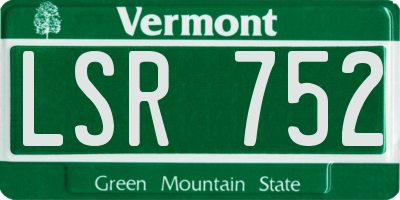 VT license plate LSR752