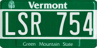 VT license plate LSR754