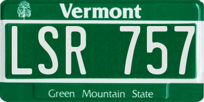 VT license plate LSR757