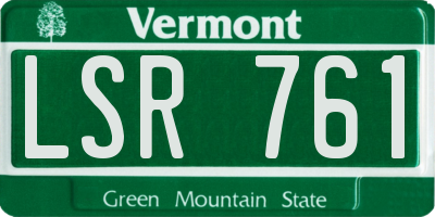 VT license plate LSR761