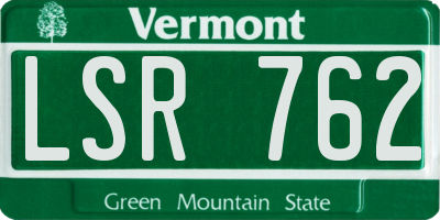 VT license plate LSR762