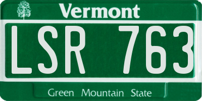 VT license plate LSR763
