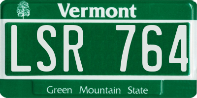 VT license plate LSR764
