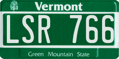 VT license plate LSR766