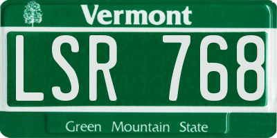 VT license plate LSR768