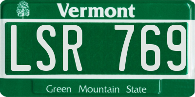 VT license plate LSR769