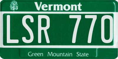 VT license plate LSR770