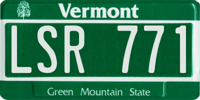 VT license plate LSR771